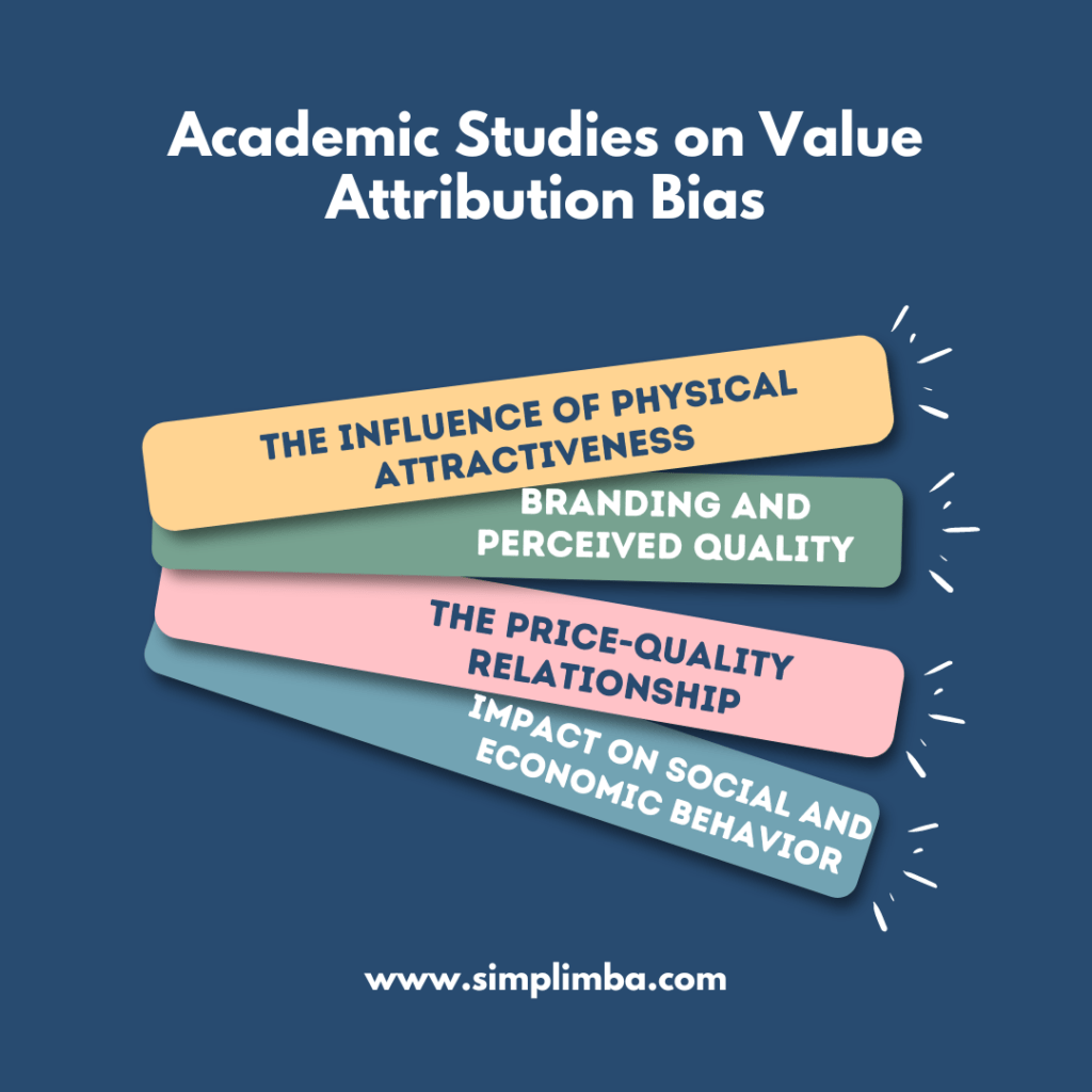 Academic Studies on Value Attribution Bias