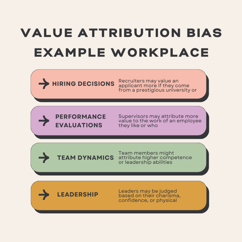 Value attribution bias example workplace
