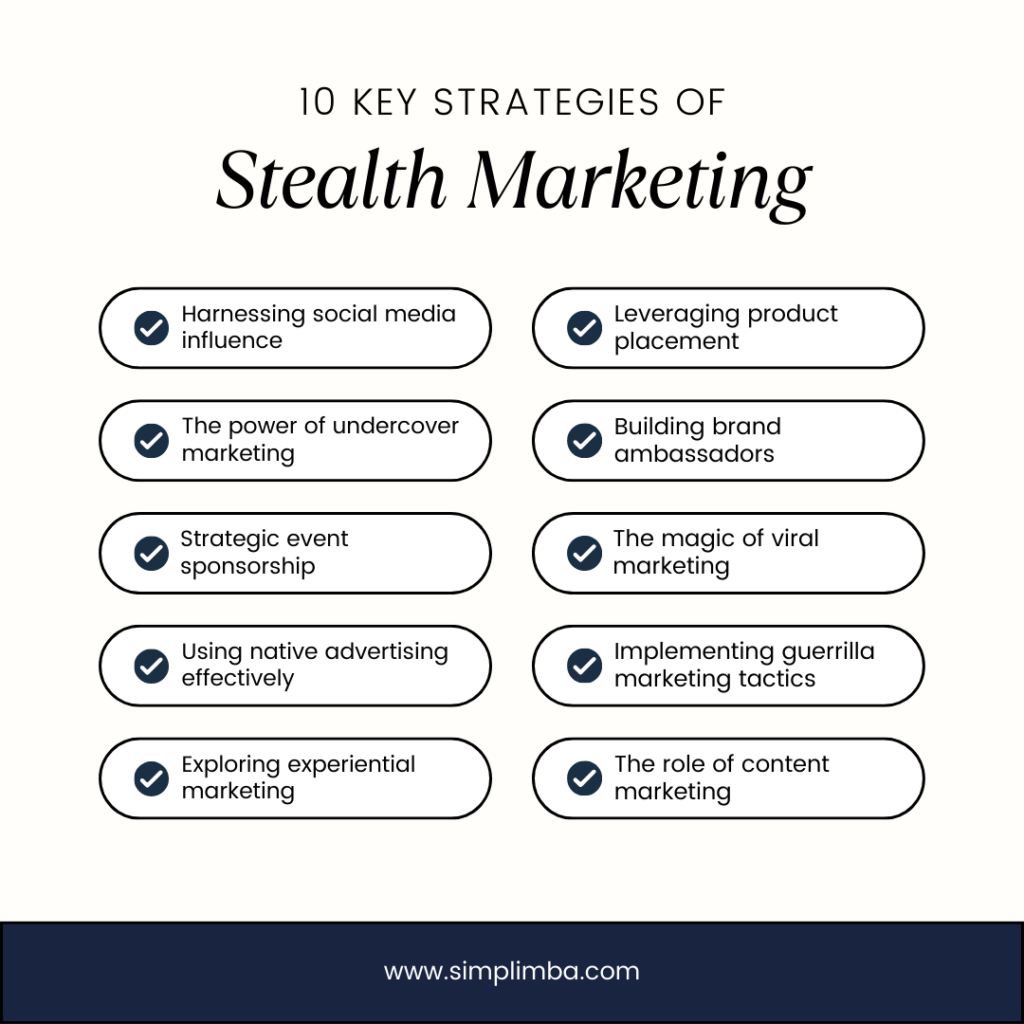 10 Key Strategies of Stealth Marketing